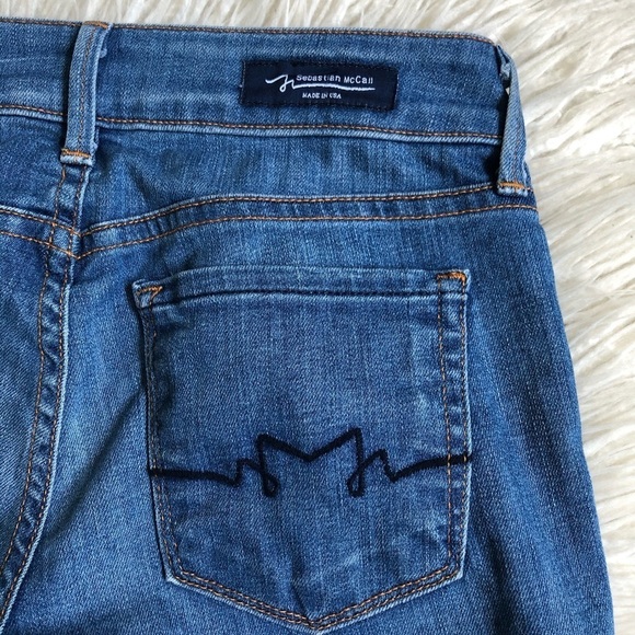 Sebastian McCall Classic Cut Off Denim Shorts EUC - Picture 3 of 7